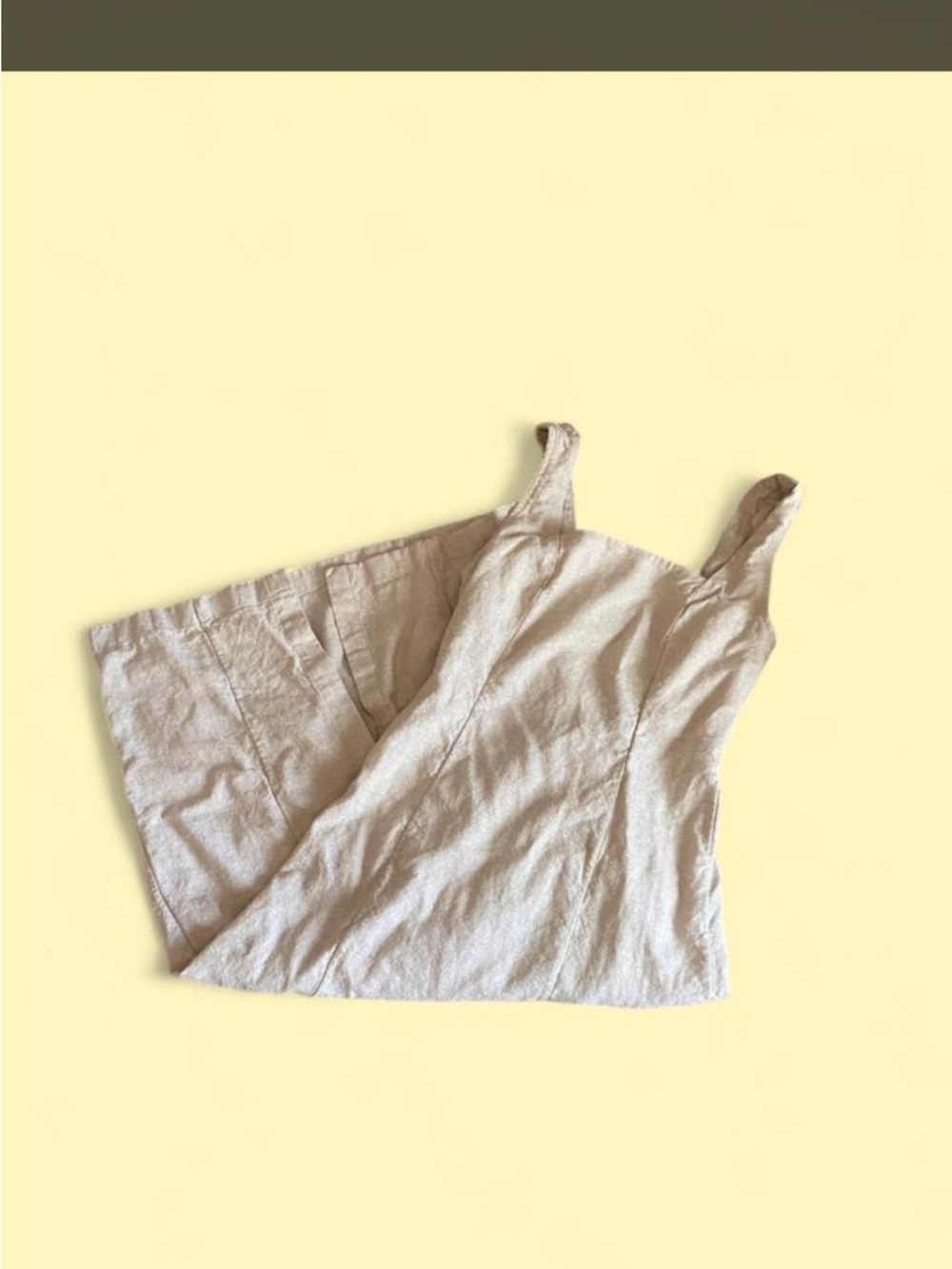 Old Navy Cream Linen-Blend Dress
